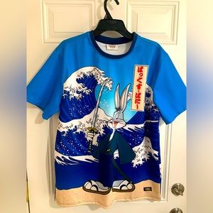 Looney Tunes Graphic TShirt Adult XL Bugs Bunny Short Sleeve Ocean Martial‎ Art